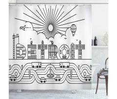 Building Letter Balloon Shower Curtain