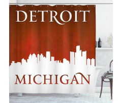 Michigan City Letters Shower Curtain