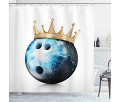 Ball with Crown Shower Curtain