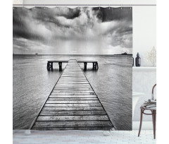 Old Pier on Sea Shower Curtain
