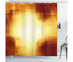 Modern Grid Design Shower Curtain