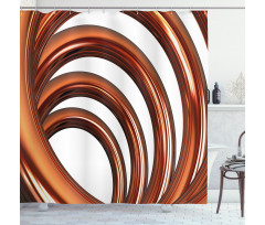 Helix Coil Spiral Pipe Shower Curtain