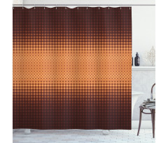 Mosaic Grid Design Shower Curtain