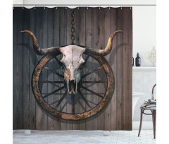 Rustic Skulll Shower Curtain