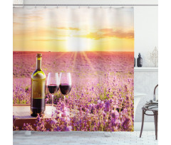 Blooming Lavender Picnic Shower Curtain