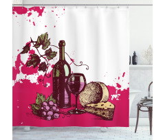 Vintage Abstract Sketch Shower Curtain
