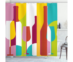 Colorful Abstract Drinks Shower Curtain