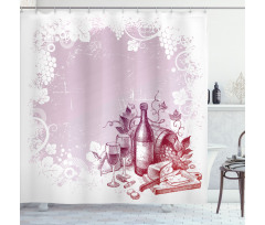 Grunge Abstract Framework Shower Curtain