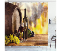 Red and White Wine Taste Shower Curtain