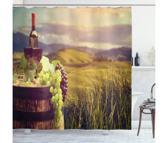 Italy Tuscany Vineyard Shower Curtain