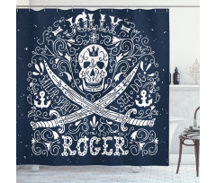 Pirates Jolly Roger Flag Shower Curtain
