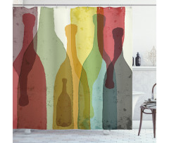 Abstract Colorful Bottles Shower Curtain