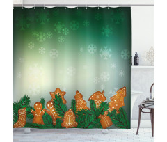 Xmas Cookies Shower Curtain