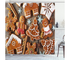 Cookies Snow Shower Curtain