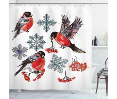 Christmas Composition Art Shower Curtain