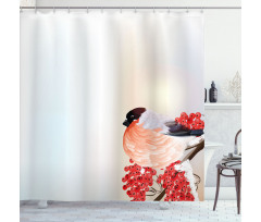 Christmas Themed Nature Shower Curtain