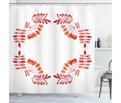 Leaves Fruits Shower Curtain