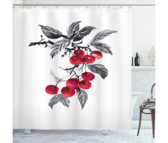 Branch of Rowan Artwork Shower Curtain