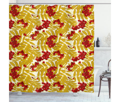 Juicy Ripe Fruits Leafage Shower Curtain