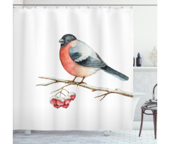 Wild Bird Watercolor Shower Curtain