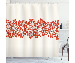 Wild Red Mountain Ashes Shower Curtain