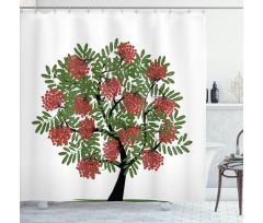 Tree Full of Fruits Art Shower Curtain