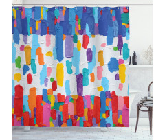 Colorful Abstract Painting Shower Curtain