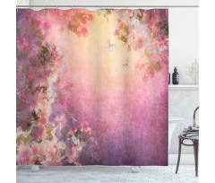 Enchanted Blossom Petals Shower Curtain
