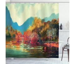 Surreal Autumn Forest Shower Curtain