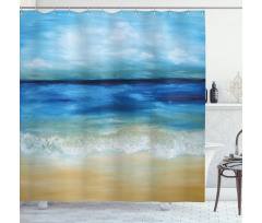 Tropical Sandy Beach Shower Curtain