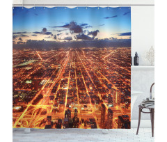 Chicago Downtown Aerial Shower Curtain