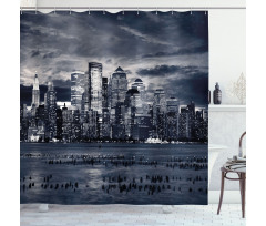 Dramatic View NYC Skyline Shower Curtain