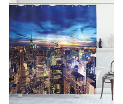 Buildings Midtown at Dusk Shower Curtain