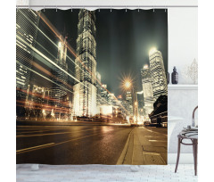 Shanghai Finance Zone View Shower Curtain