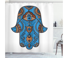 Curly Paisley Vintage Eye Shower Curtain