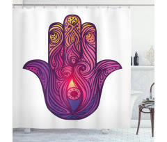 Vivid Floral Aura Energy Shower Curtain