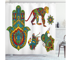 Mehndi Style Shower Curtain