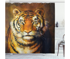 Oil Painting Style Animal Shower Curtain