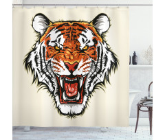 Ready to Attack in Jungle Shower Curtain