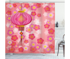 Cherry Blossom New Year Shower Curtain