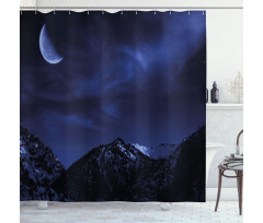 Snowy Mountains Scenic Shower Curtain