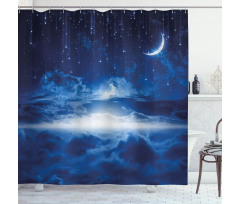 Galaxy Falling Stars View Shower Curtain