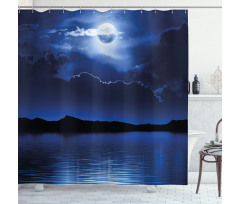 Fantasy Moon Calm Water Shower Curtain