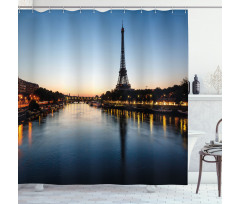 Eiffel Tower at Twilight Shower Curtain