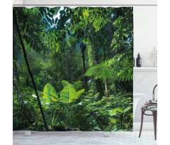Green Untouched Nature Shower Curtain