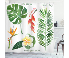 Tropical Flora Shower Curtain