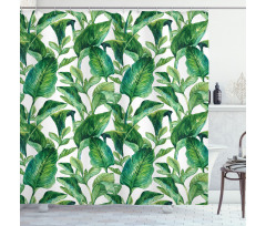 Equatorial Leaves Shower Curtain