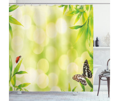 Animals on Bamboo Shower Curtain