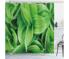 Tropic Foliage Pattern Shower Curtain