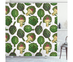 Healthy Foods Natural Shower Curtain